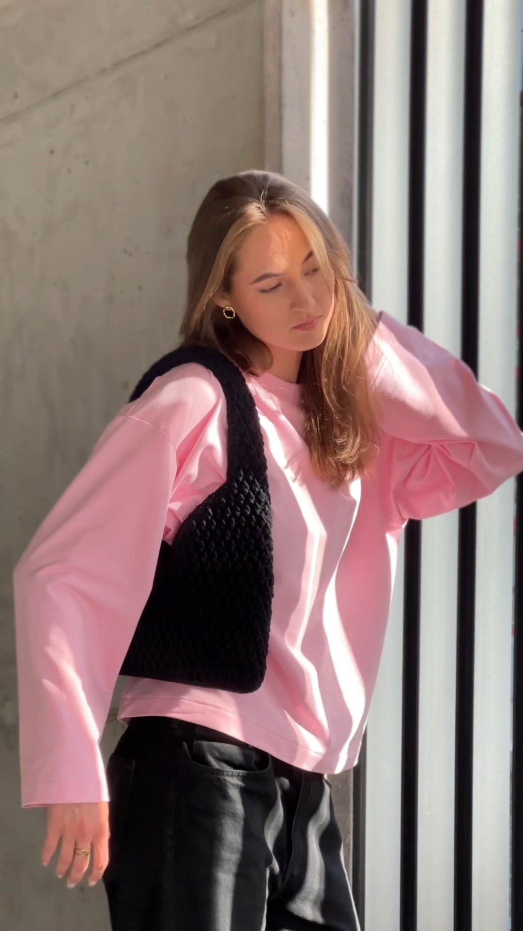 Tvarūs unisex marškinėliai ilgomis rankovėmis iš standžios medvilnės | Dūna