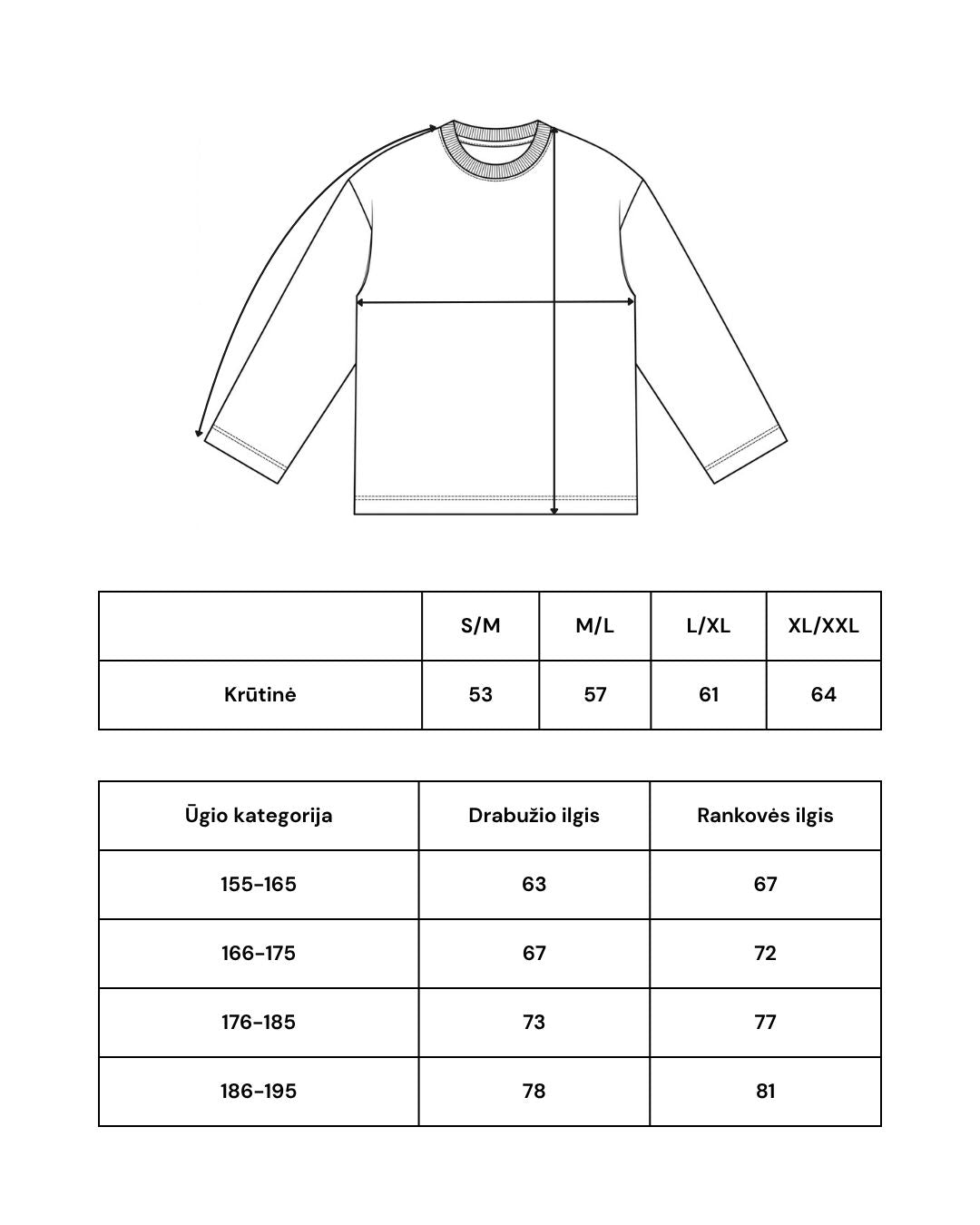 Unisex „oversize" džemperis