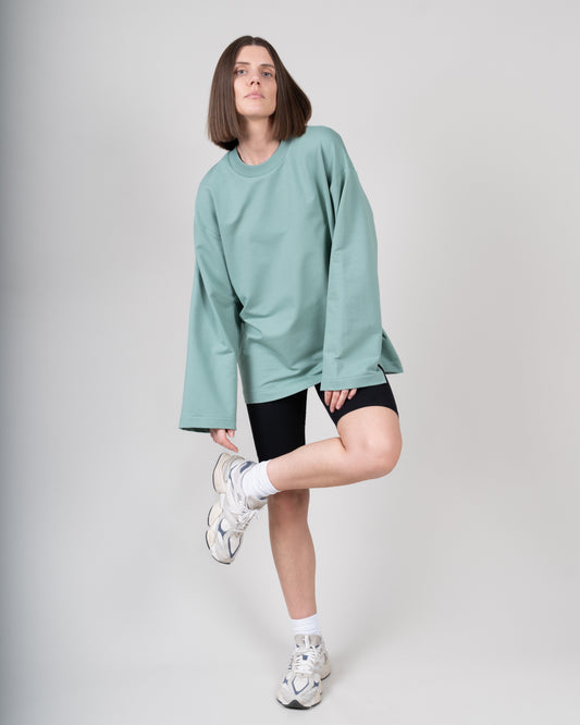 Unisex marškinėliai ilgomis rankovėmis iš standžios medvilnės