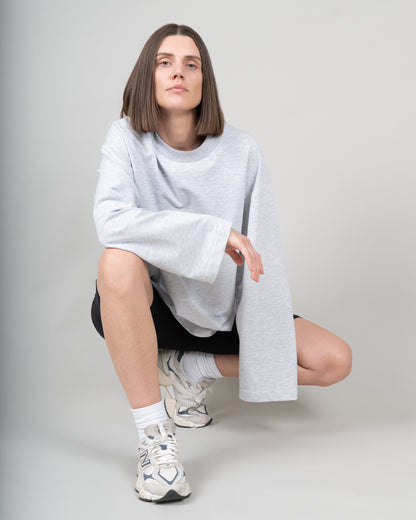 Unisex marškinėliai ilgomis rankovėmis iš standžios medvilnės