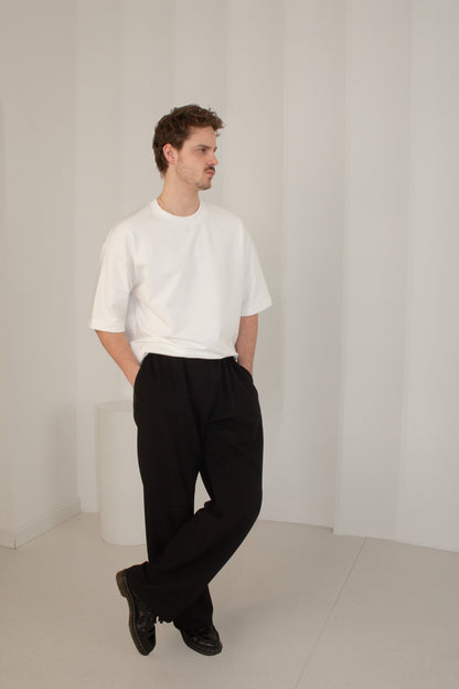 Tvarūs unisex marškinėliai trumpomis rankovėmis iš standžios medvilnės | Dūna