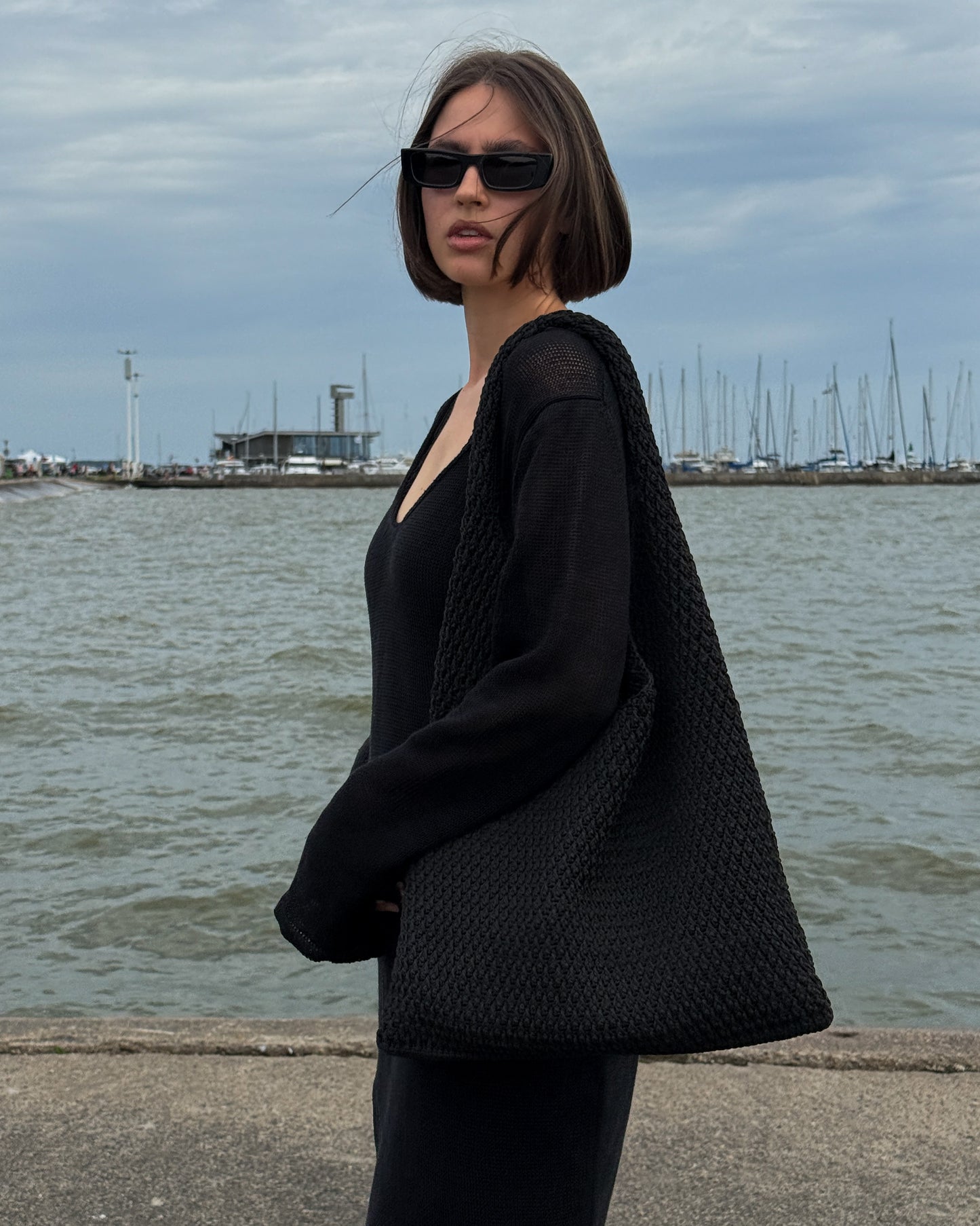 Didelė rankomis nerta rankinė | Dūna