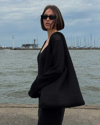 Didelė rankomis nerta rankinė | Dūna