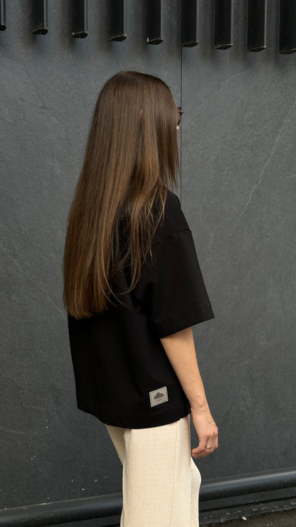 Tvarūs unisex marškinėliai trumpomis rankovėmis iš standžios medvilnės | Dūna