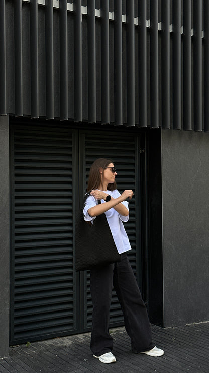 Didelė rankomis nerta rankinė | Dūna