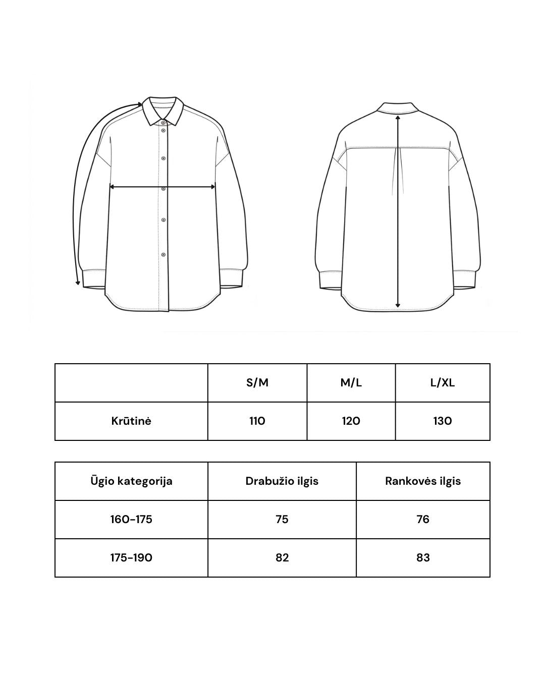 Unisex „oversize" marškiniai
